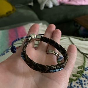 Horse hair bracelet, adjustable. New!